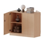 Raumteiler Schrank, 2 OH, 2 Türen, wechselseitig angeordnet, abschließbar, B/H/T 100x82x50cm 